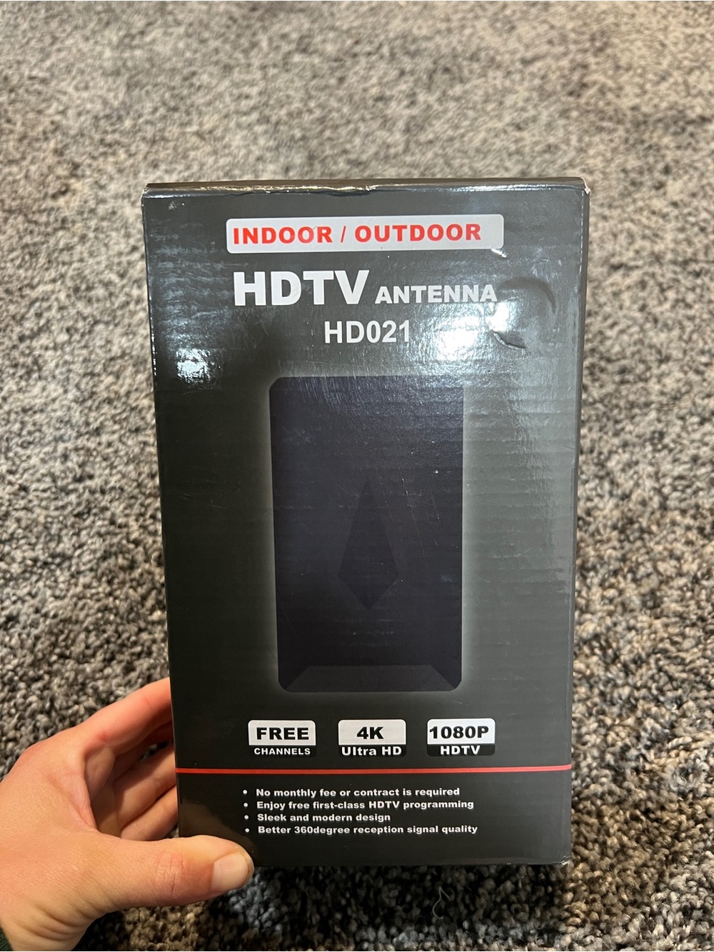HDTV Indoor/Outdoor Antenna HD021 - Black